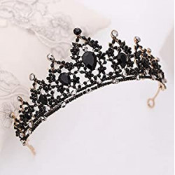 Women Black Wedding Crowns