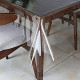 Rectangle Plastic Transparent Sheet Table Cover 54X102 Inch