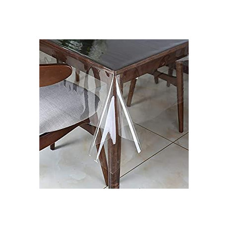 Rectangle Plastic Transparent Sheet Table Cover 54X102 Inch