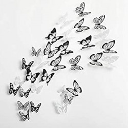 90pcs 3D Wall Stickers Home Decor Butterflies