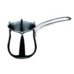 12 Oz Stainless Steel Turkish Cezve Coffee Pot ,Silver