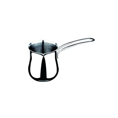 12 Oz Stainless Steel Turkish Cezve Coffee Pot ,Silver