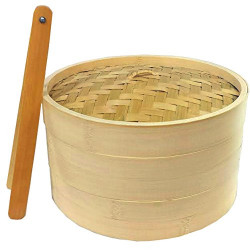 10" Bamboo Steamer Set