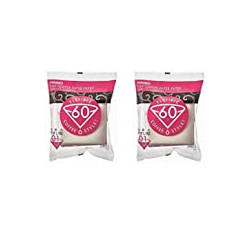 [2pcs set] Hario V60 Misarashi Coffee Paper Filter (Size 01, 100 Count, White) 200 Total