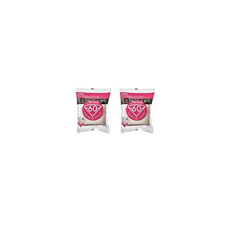 [2pcs set] Hario V60 Misarashi Coffee Paper Filter (Size 01, 100 Count, White) 200 Total