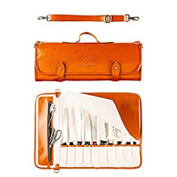 Chef Knife Roll Bag Holds 10 Knives and Cooking Tools