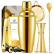 Gold Cocktail Shaker Set Bartender Kit