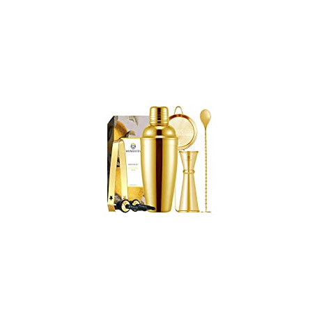 Gold Cocktail Shaker Set Bartender Kit