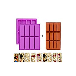 3 Pack Rectangle Granola Bar Silicone Mold