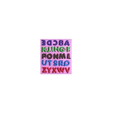 3D Silicone Mold 26 English Uppercase Letters Shape Cake Tools,Pink