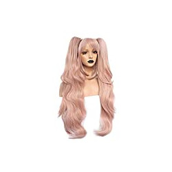 Hair Cap + Ponytail Wig Pink