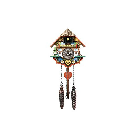 Clocks Musical Multi-Colored Quartz Cuckoo Clock - 8 Inches Tall