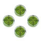 32mm Circular Bubble Spirit Level BY GFNT for Tripod, Phonograph, Turntable Etc (4-Pack Green)