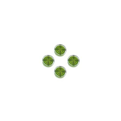 32mm Circular Bubble Spirit Level BY GFNT for Tripod, Phonograph, Turntable Etc (4-Pack Green)