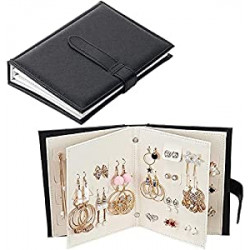 Case Pu Leather Earring Holder with Book