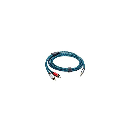 Pack 2 of RCA to 3.5mm Aux Cable 6 ft Hftywy Braided 3.5mm Male to 2RCA