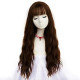 Women's Brown Wig Long Curly Wavy Hair