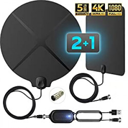Digital TV Antenna Indoor Amplified - Support 4K 1080p 120-150 Miles Range