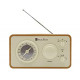 Retro Wood AM FM Radio with Bluetooth and Aux Line in Jack