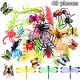 Pack 2 of 49 PCS Plastic Insect Bugs Figure Toys