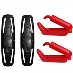 2 Pack Car Seat Chest Harness Clip and 2 Pack Red Car Seat Safety
