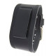 Unisex Black Wide Leather Cuff Wrist Watch Band