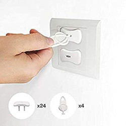 Baby Outlet Covers Baby proofing(24 Plugs + 4 Keys)