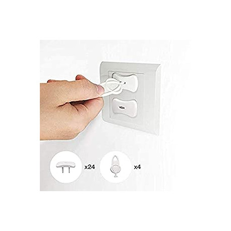 Baby Outlet Covers Baby proofing(24 Plugs + 4 Keys)