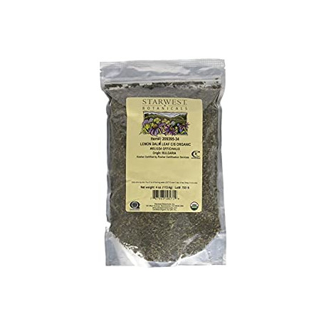 Lemon Balm Leaf Cut & Sifted Organic - Melissa officinalis, 4 Oz
