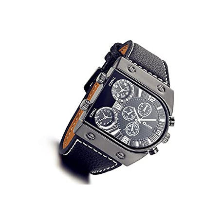Large Face Military Army Leather Watch