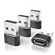 USB C Female to USB Male Adapter 4-Pack