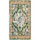 Living Room Bedroom Accent Rug, 2'2" x 4', Forest Green / Light Blue