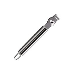 Stainless Steel Lemon Zester Grater with Channel Knife and Hanging Loop