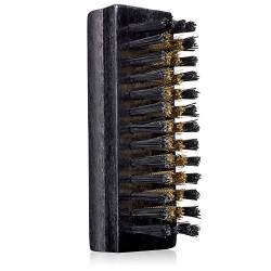 Small Suede Brush with Brass Bristles