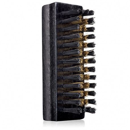 Small Suede Brush with Brass Bristles