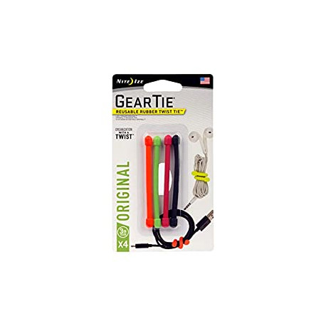 GT3-4PK-A1 Original Gear, Reusable Rubber Twist Tie