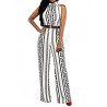 Womens Button Up Printed Long Wide Leg Pant Party Jumpsuits