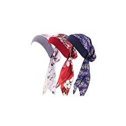 3 Pack Women Vintage Silky Turbans