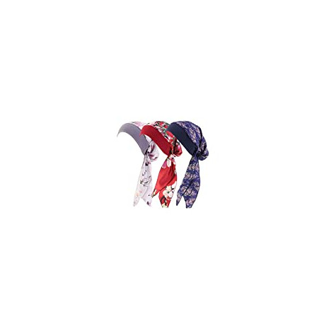 3 Pack Women Vintage Silky Turbans