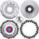 Pack 4 of 12 Teeth Wood Shaping Disc Angle Grinder