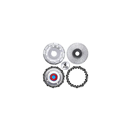 Pack 4 of 12 Teeth Wood Shaping Disc Angle Grinder