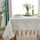 Kitchen Dinner Picnic Table Cloth Tabletop Buffet Home Decoration (Rectangle/Oblong, 55 x 86 Inch, Linen)