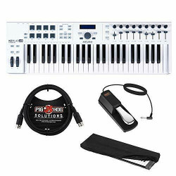 Arturia KeyLab Essential 49 MIDI Controller w/ 6ft Cable, Sustain Pedal & Cover