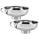 2 Pack 5.5-Inch Stainless Steel Wide-Mouth Funnel