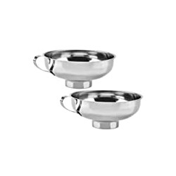 2 Pack 5.5-Inch Stainless Steel Wide-Mouth Funnel
