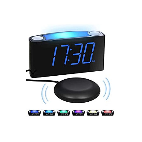 Extra Loud vibrating Alarm Clock with Bed Shaker
