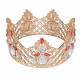Queen Crown Rhinestone Bridal Tiara Red Gold Princess