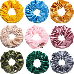 9 Pieces Velvet Pocket Hair