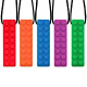 5 Pack Silicone Chew Pendant Training and Development Fidget Toy