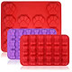 3 Pcs Paw & Dog Bone Silicone Molds, 18-Cavity and 14-Cavity of Candy Tray